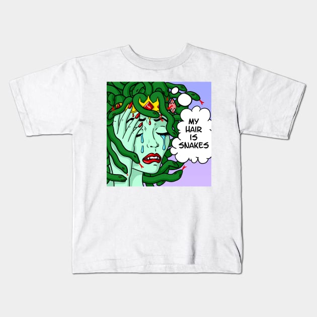 Medusa World Problem Kids T-Shirt by SwanStarDesigns